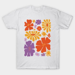 Orange yellow lilac flowers T-Shirt